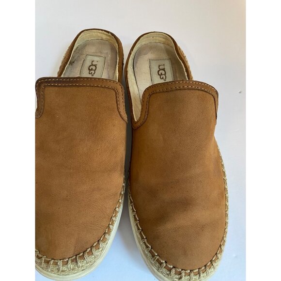 UGG Mens Tan Suede Slip-On Loafers Size 9.5 - Picture 1 of 4